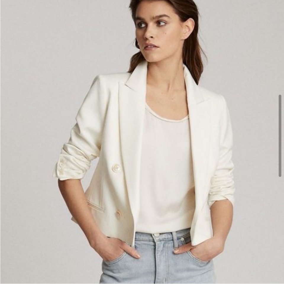 Nwot Reiss Aleida Cropped Double Breasted Jacket - Size 2 Us